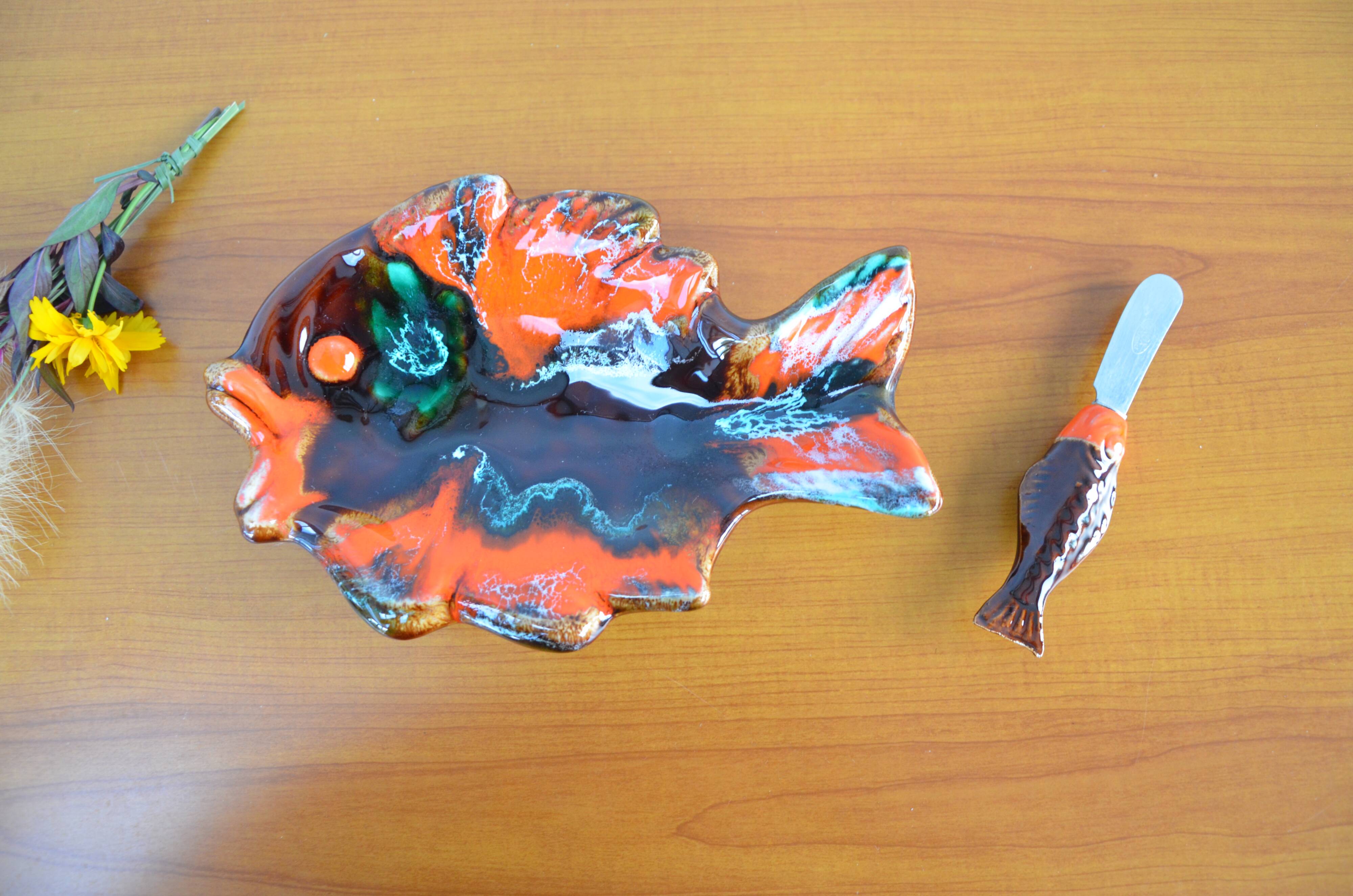 Vallauris style butter dish