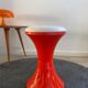 Tabouret tam tam rouge orange vintage