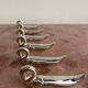 Set of 6 silver-plated swan knife rests