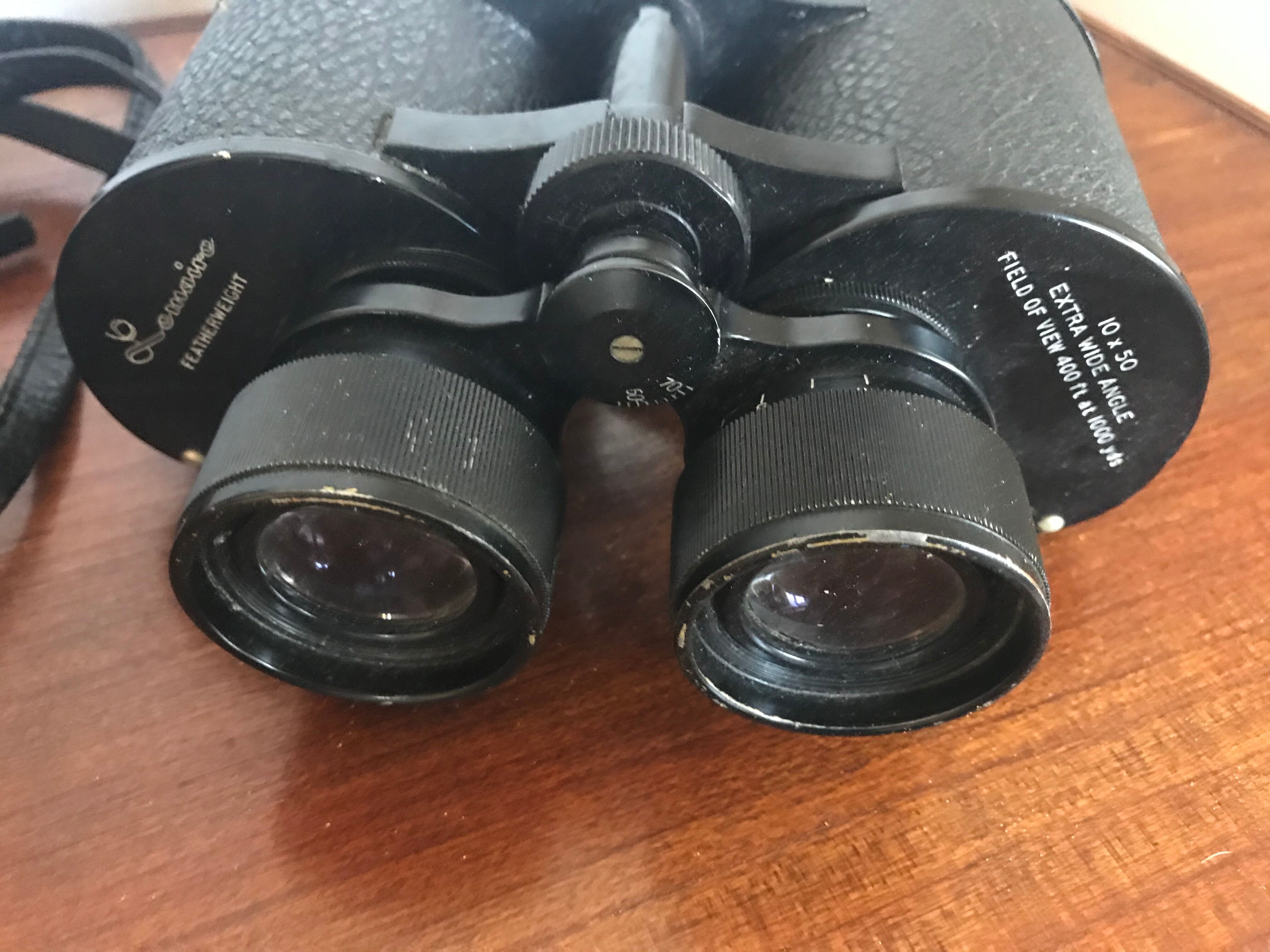 Pair of Lemaire binoculars with 60's case