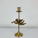 Vintage gold brass angel candle holder