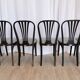 Lot de 6 chaises de salle à manger vintage en bois noir par STOL Kamnik, années 1970