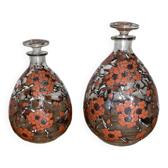 Set of 2 enamelled bottles Delvaux