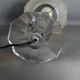 Table lamp foot glass & diamond plastic lampshade Vintage 50-60