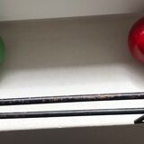 Patère two vintage balls wears old coat