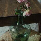 Bonbonne Dame Jeanne Collection Viresa en verre vert