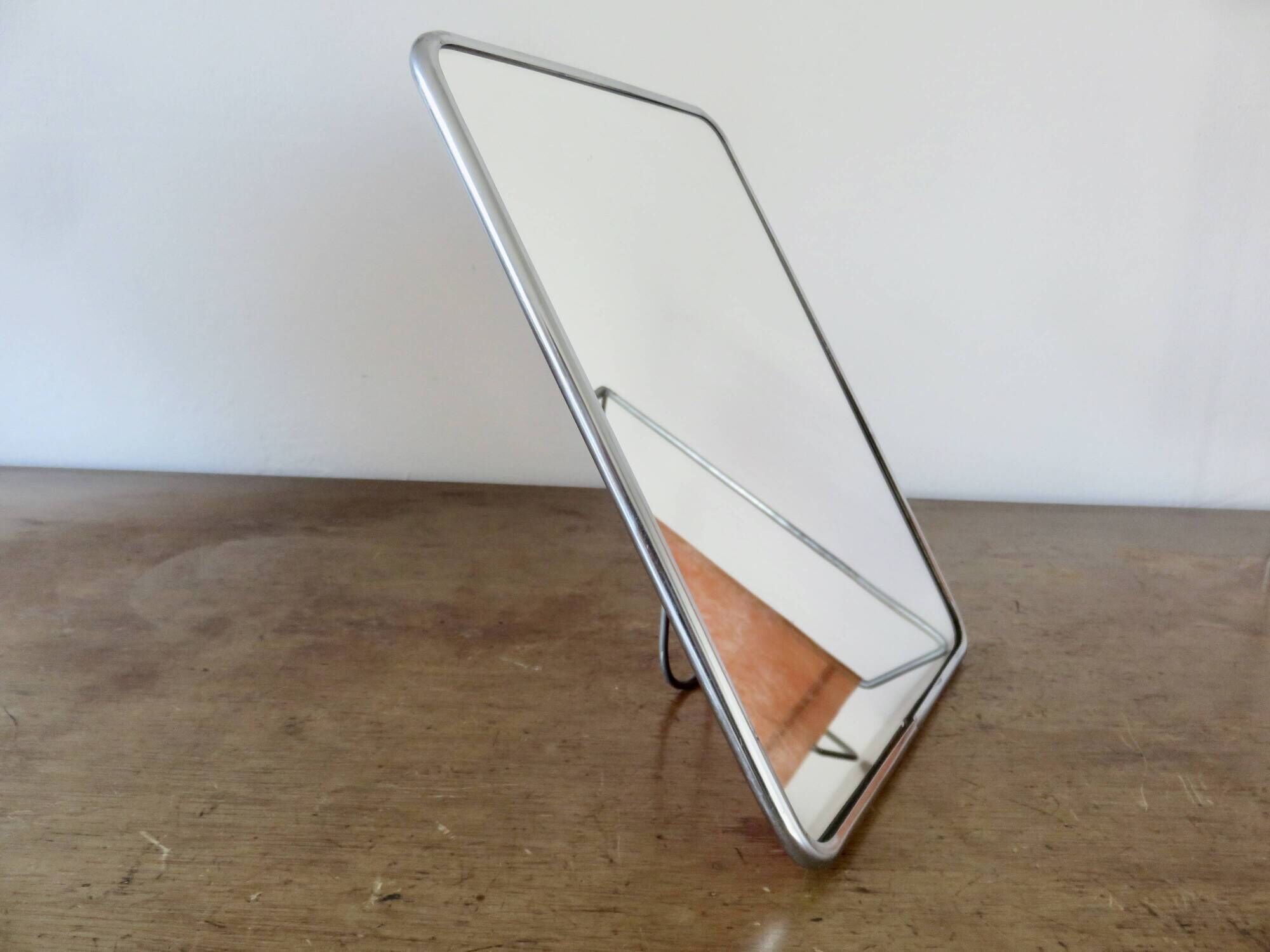 Vintage barber's or hairdresser's mirror, for standing or hanging, from the 1950s-60s.