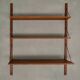 Vintage danish wall system brass supports