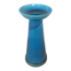 Scandinavian turquoise glazed ceramic candlestick – Denmark, 1960