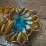 Empty crab pocket in enameled ceramic, vintage 70s