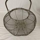 Salad or old egg basket made of vintage wire