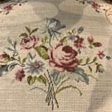 Old canvas flower chair