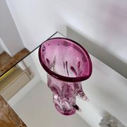 Massive Sculpural pink Vase, Murano  "Sommerso"Artenuove by Pustetto e Zanetti