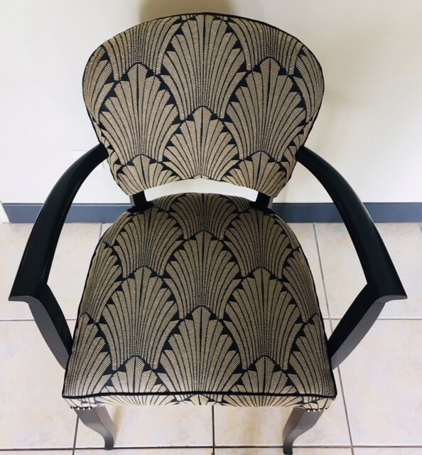 Chair bridge 50s art deco fabric