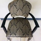 Chair bridge 50s art deco fabric