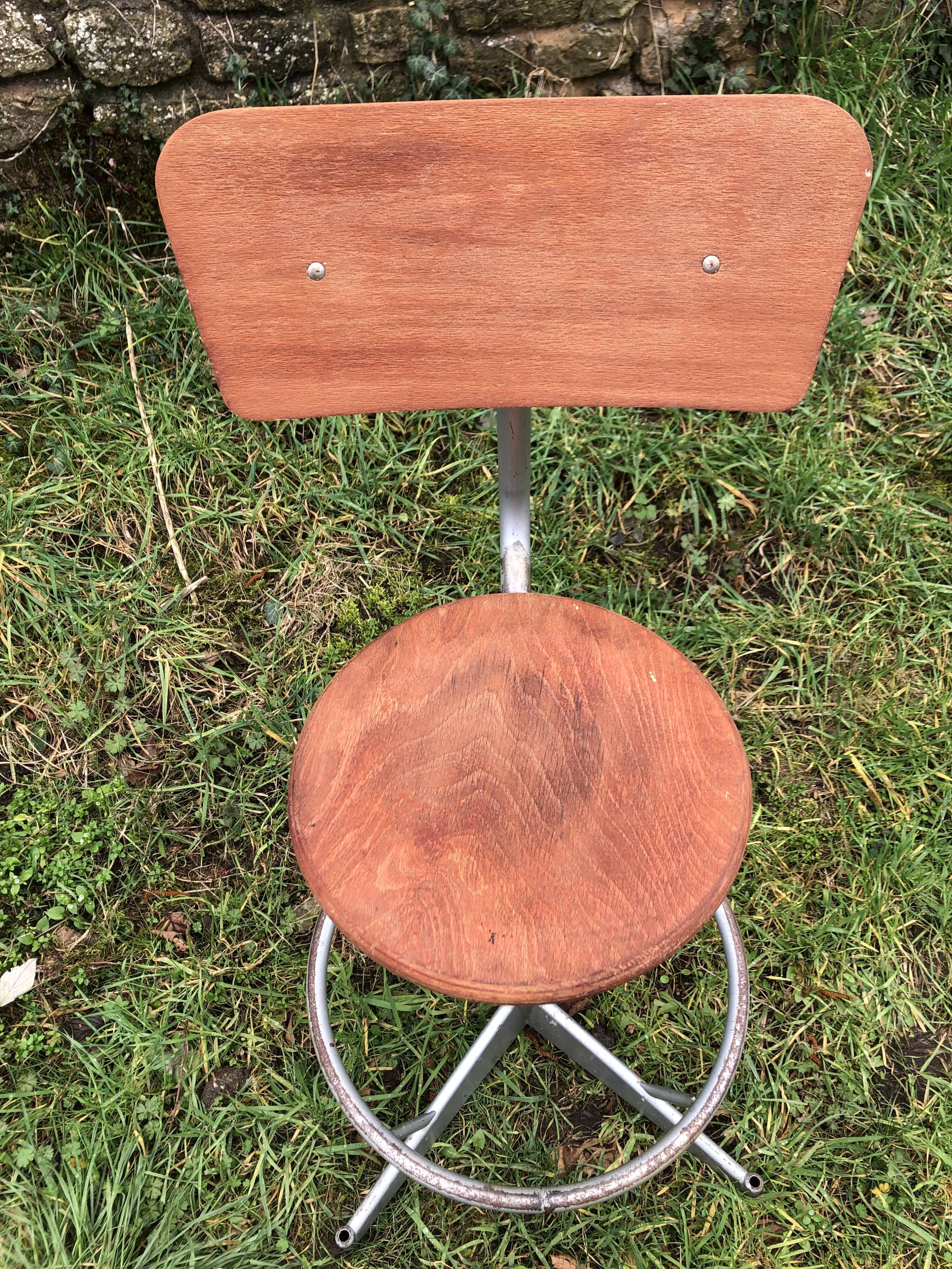 Vintage industrial workshop chair 50s/60s
