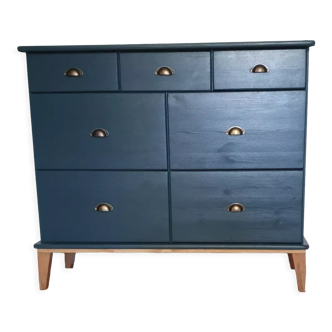 Scandinavian chest of drawers ganne blue