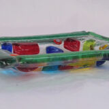 Empty millefiori-style glass pocket