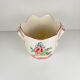 Large cache pot KG Lunéville, model "Street Lamp", rose pattern.