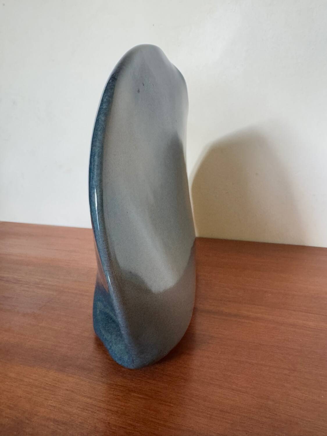 Vintage blue ceramic vase