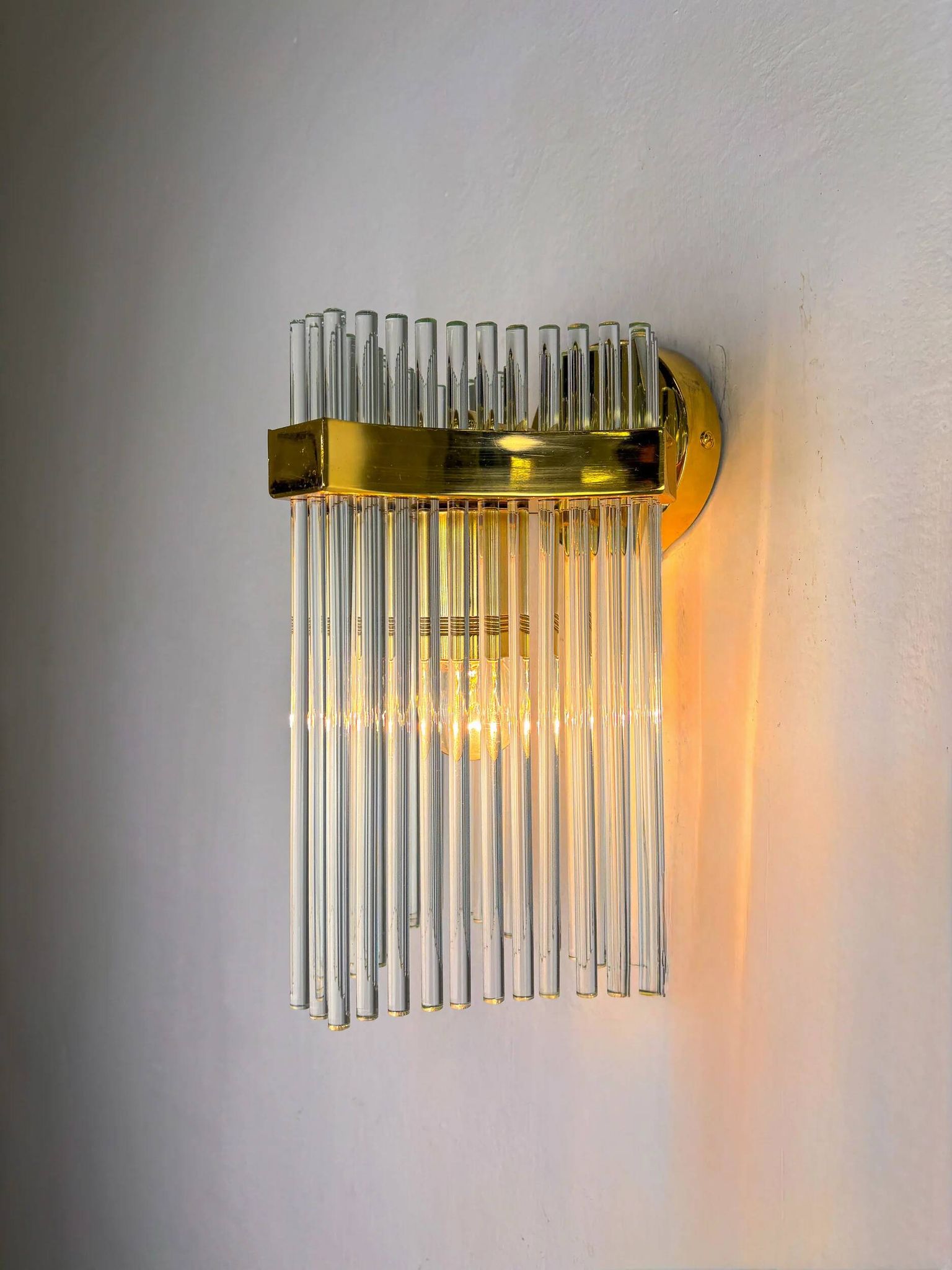 Paire de appliques murales Gaetano Sciolari pour Lightolier, Italie, vers 1970
