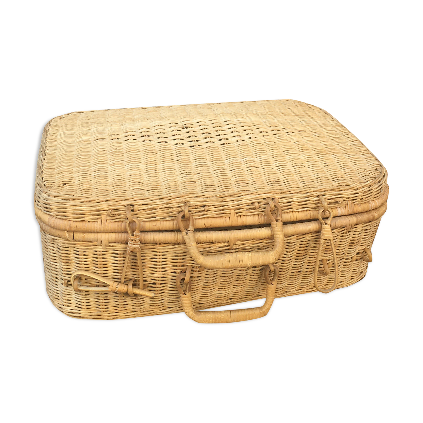 Wicker suitcase