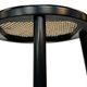 Set of four vintage bar stool - webbing and wood, 1980s Italian design