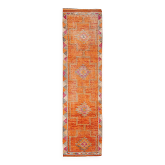 Tapis de couloir vintage orange citrouille 3x10, 85x318 cm SK 22939