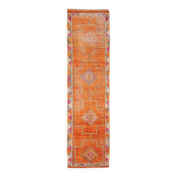 Tapis de couloir vintage orange citrouille 3x10, 85x318 cm SK 22939