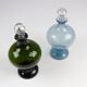 Carafes danoises en verre Art déco bleu et vert, années 1930, ensemble de 2