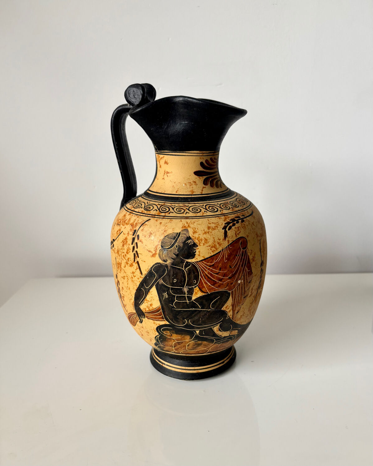 Antique pottery amphora style vase / pitcher – Ancient Greek decor