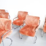 Set of 6 armchairs by Guido Faleschini, 1970s, Mariani Italia, publisher