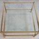 Italian 1970'S coffee table in brass and glass with 2 trays