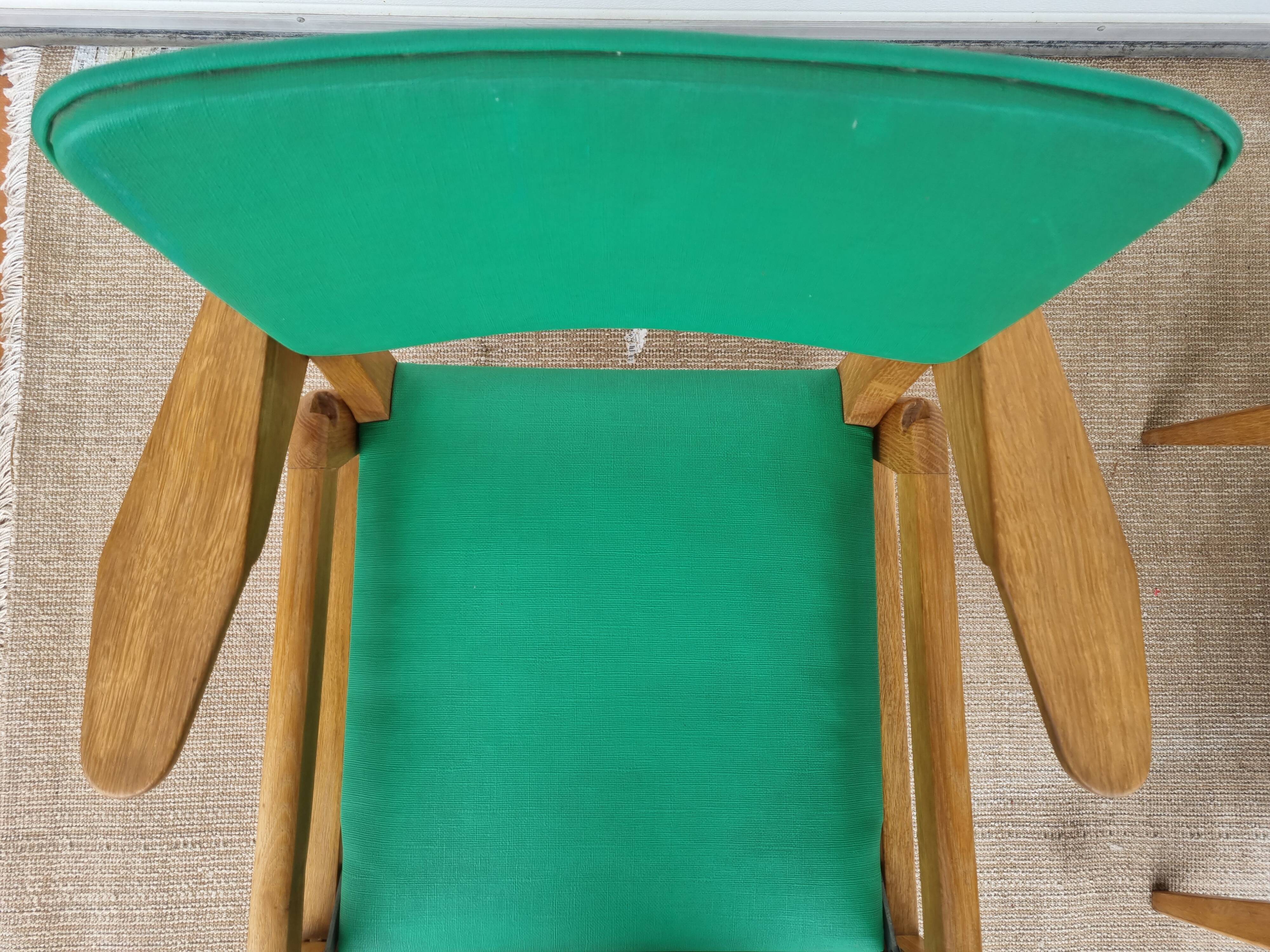 2 old scandinavian-style armchairs with 2 positions 50s