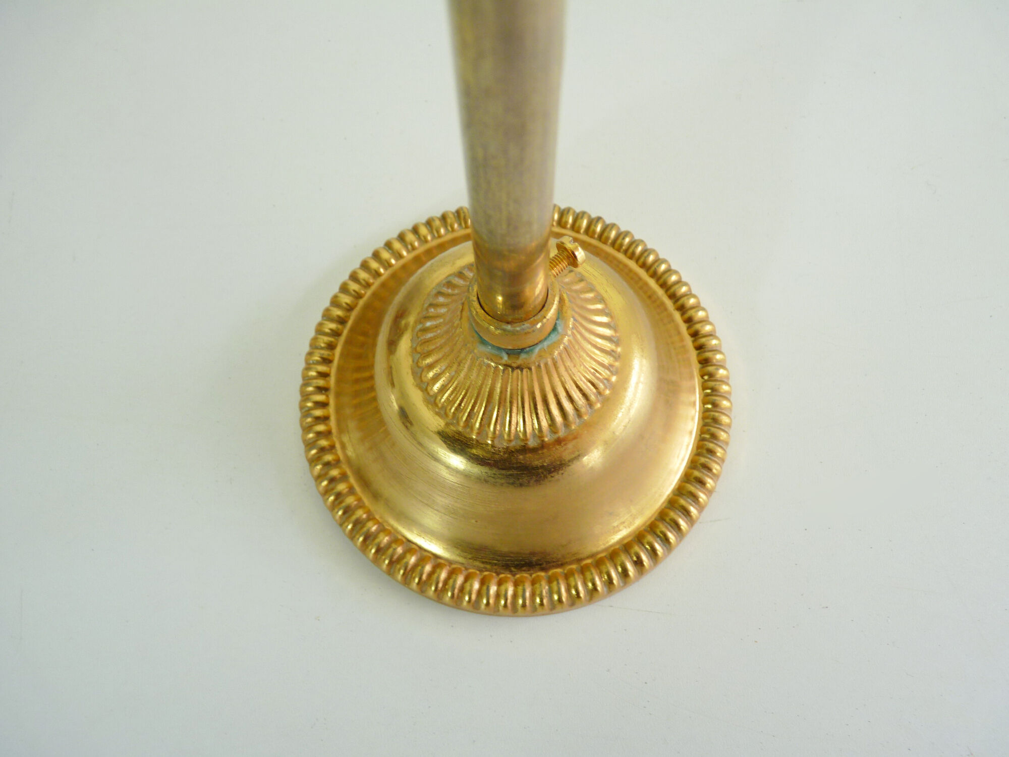 Brass chandelier with glass globe, 4 arrows