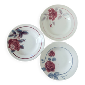 3 vintage deep plates in a jumble 220637