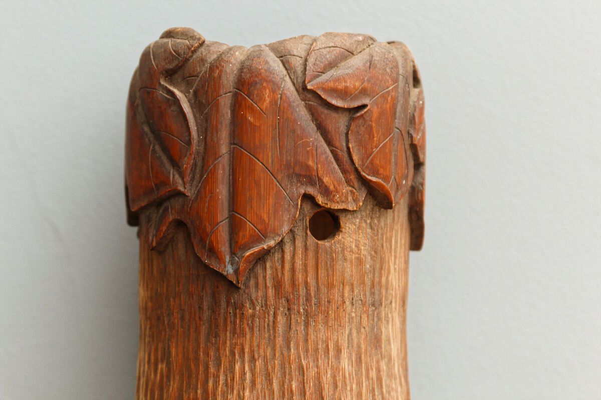 Carved bamboo vase, Japan
