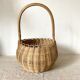Panier vintage en rotin tressé