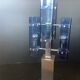 Veca Fontana Arte Italy Blue Vintage 70s Chandelier Transformed Lamp