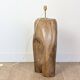 Brutalist oak sculpture lamp