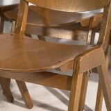 Vintage Thonet Dining Chairs (c.1950). Set of 6 pieces