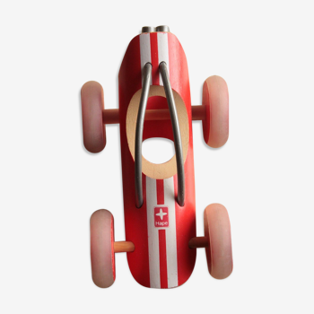 Wooden toy E Racer Hape formula 1 in red bamboo