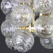 1 of 3 Small Spectacular Sputnik Suspension with Snowballs Doria, Germany, 1970s