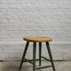 Milk painted pine stool, 1960s