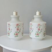 Pair of suspension vintage luminaire in opaline 60s