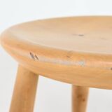 Danish Beech Stool, c.1960
