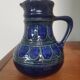 Vase pichet vintage en poterie Strehla – Céramique est-allemande du milieu du siècle, noir