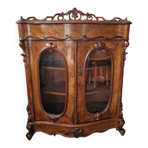 bibliotheque basse vitrine