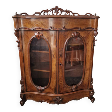Bibliotheque basse vitrine Napoleon III