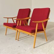 Pair of Boomerang armchairs Antonin Suman TON Thonet 1960